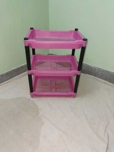 Pink 3-Tier Storage Shelf