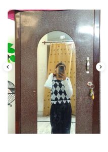 Stylish Argyle Pattern Cropped Top