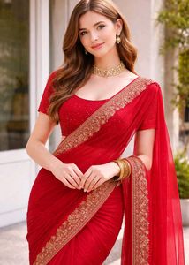 rose pink Embellished Saree Blouse
