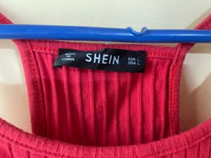 Ribbed Red Tank Top