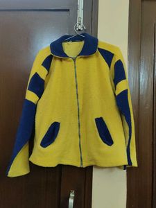 Yellow & Blue Fleece Jacket
