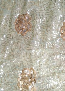 Mint Green &amp; Gold Embellished Dupatta