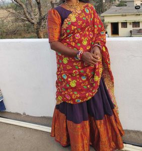 narayanpet half saree Withkalamkari Dupatta  Size