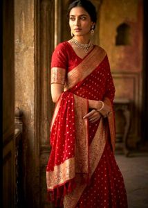 Premium Georgette Banarasi Silk Saree