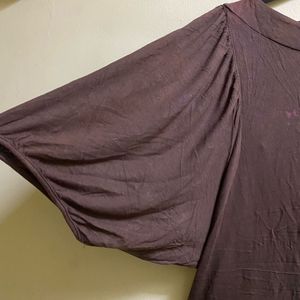 Studded Neckline Brown Top