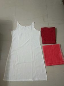 White Top with Embroidered Pink Flowers