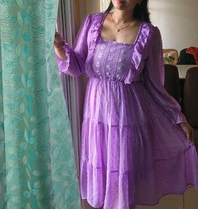 Boho Lavender Midi Dress💜