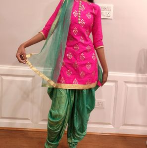 Patiala Suit With Salwar And Dupatta