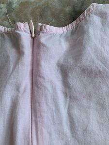 Pink Embroidered Cotton Kurta