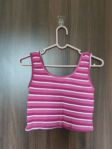Striped Cropped Tank Top