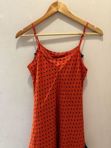 Chic Polka Dot Spaghetti Strap Dress