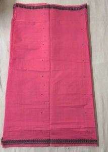 🆕Pink Saree with Grey Border