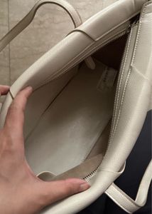 Chic Off-White Geometric Tote Bag