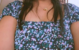 Blue Floral Print Fit &amp; Flare Dress