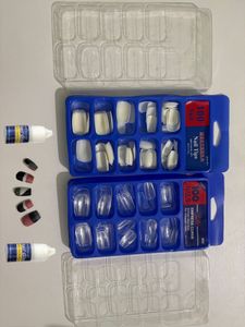 Set of 200+ 5 press on Nail Tips with Glue