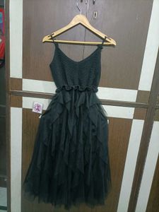 Tiered Ruffle Midi Dress ,