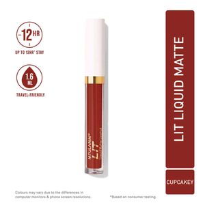 Myglamm cupcakey lit liquid lipstick maroon red