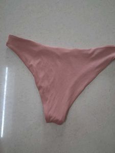 XS Shein Ribbed Pink Bikini Bottom