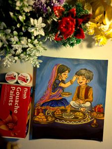 Handmade Raksha Bandhan/Bhai Dooj  Painting