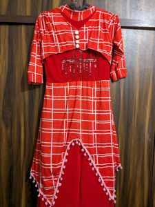 Cute Red Plaid women's Dress