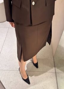 ZARA Women's Brown Blazer and skirt Set