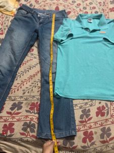 Women's Jeans and Polo t Shirt Set