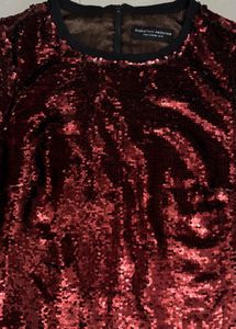 Retro Red Sequin Top