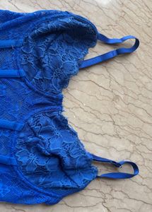 blue corset top