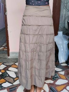 Q&amp;TIE Hong Kong Tiered Boho Maxi Skirt