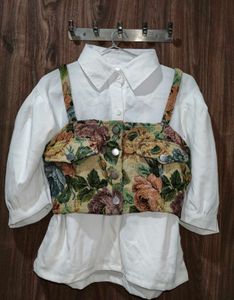 Floral Smocked Crop Top