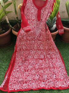 Very Beautiful Lucknowi Mirror Kurti ♥️