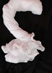 White Dupatta with Tassels