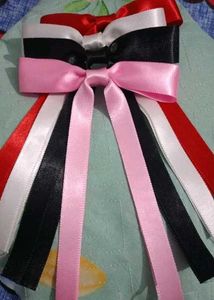 4 Satin Bow Clips