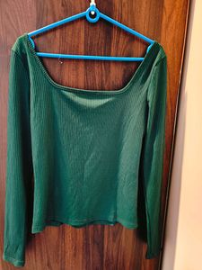 Shien Sweetheart Neck Ribbed Top