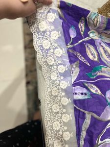 Beautiful Purple Floral Kurta Set