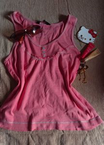y2k pink tank top