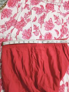 Pink Floral Kurta Set