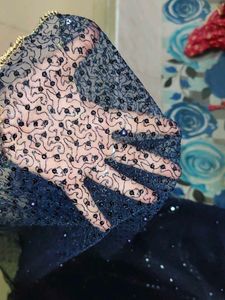 Stunning Navy Blue Embellished Gown
