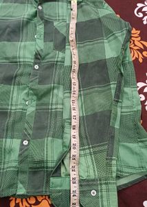 Men's Green Plaid Casual Shirt