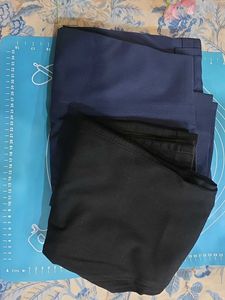 Men's Blue Textured Dress Pants