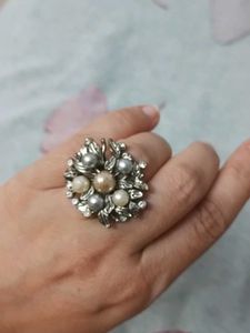 Vintage Pearl Cluster Ring