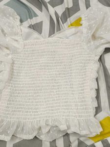 white net partywear top