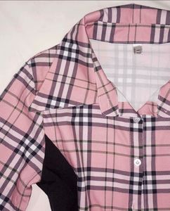 Pink Plaid Button-Down Shirt