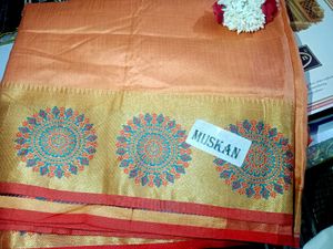 Elegant Peach Silk Saree