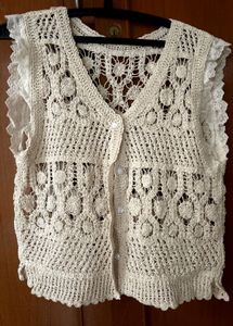 Boho Crochet Floral Vest