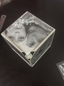Unique Multi-Photo Cube Display rotatable