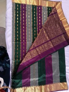 Elegant Striped Silk Saree