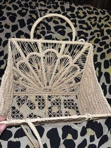 Woven Clutch with Fan Design