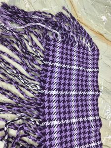 Purple Houndstooth Scarf