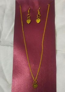 Chain Pendant And Earrings Set